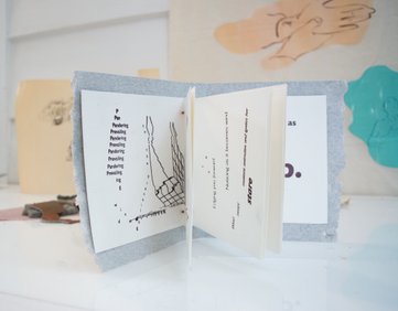Close up image of Pervailing Winds hand made publication